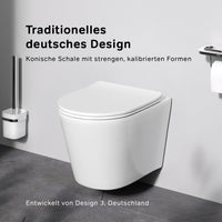 CPA1900SC Wand-WC mit Sitz Spike FlashClean Tiefspül-WC Spülrandlos Hänge WC mit Toilettendeckel ampm-store.de