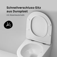 CPA1900SC Wand-WC mit Sitz Spike FlashClean Tiefspül-WC Spülrandlos Hänge WC mit Toilettendeckel ampm-store.de