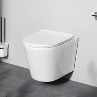 CPA1900SC Wand-WC mit Sitz Spike FlashClean Tiefspül-WC Spülrandlos Hänge WC mit Toilettendeckel ampm-store.de