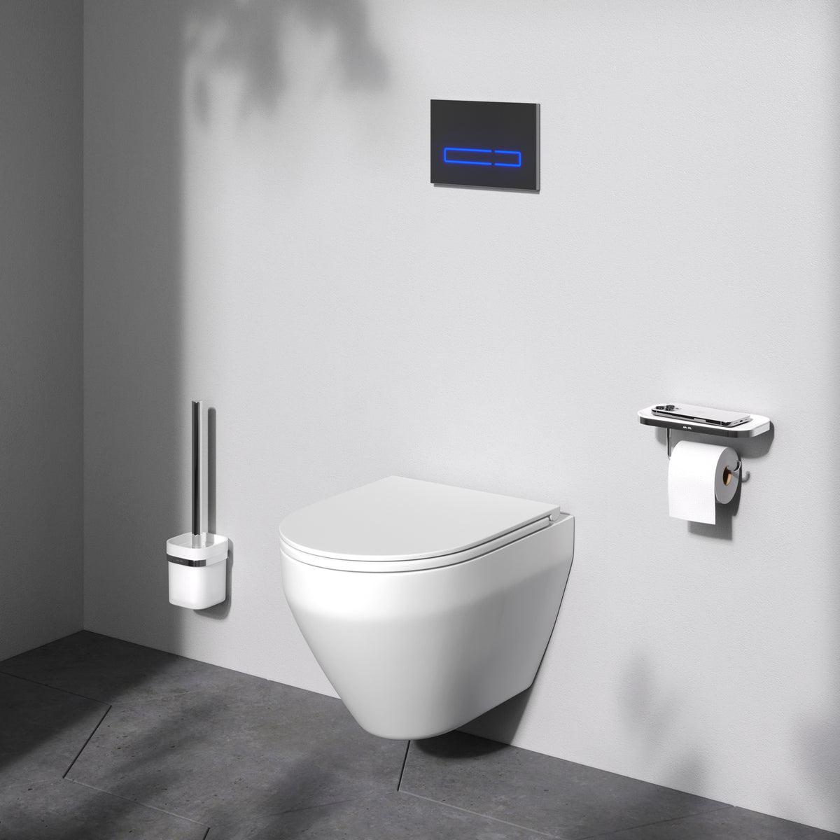 WC suspendu Spirit V2. 0 FlashClean sans bride avec abattant–CSB1700SC