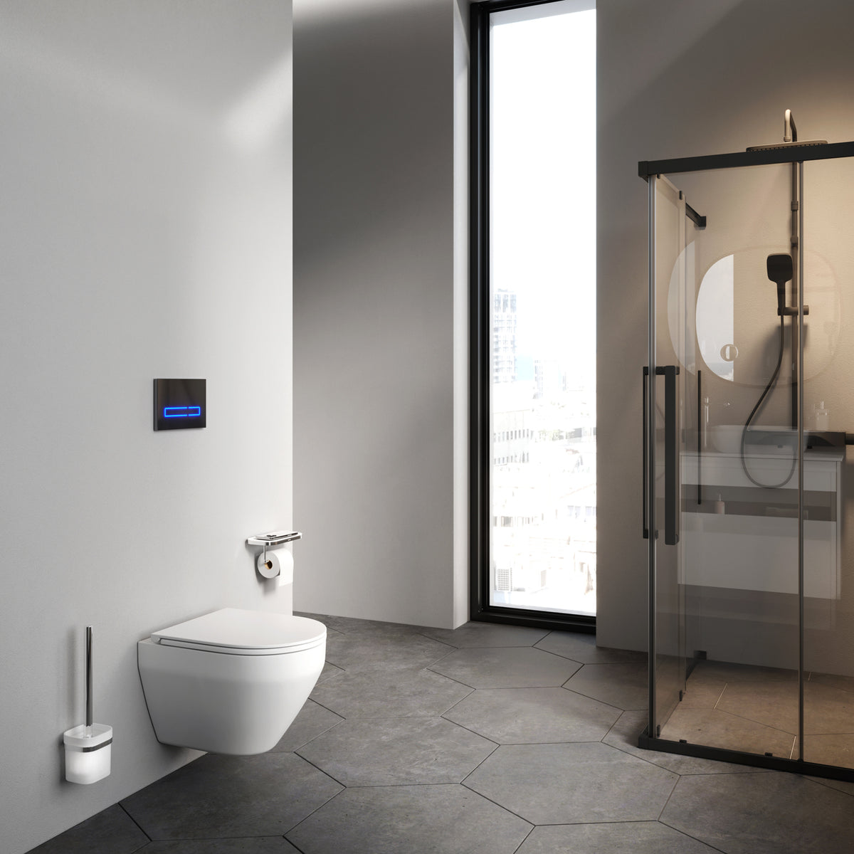 WC suspendu Spirit V2. 0 FlashClean sans bride avec abattant–CSB1700SC