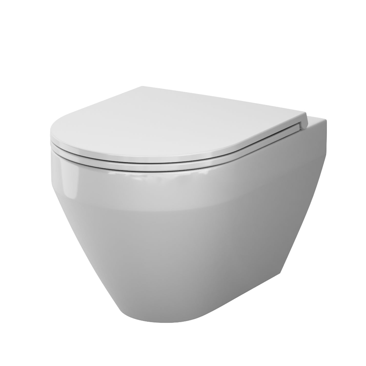 WC suspendu Spirit V2. 0 AquaSpin CSB190P0SC avec abattant, chasse d'eau profonde, sans bride, avec abattant. 