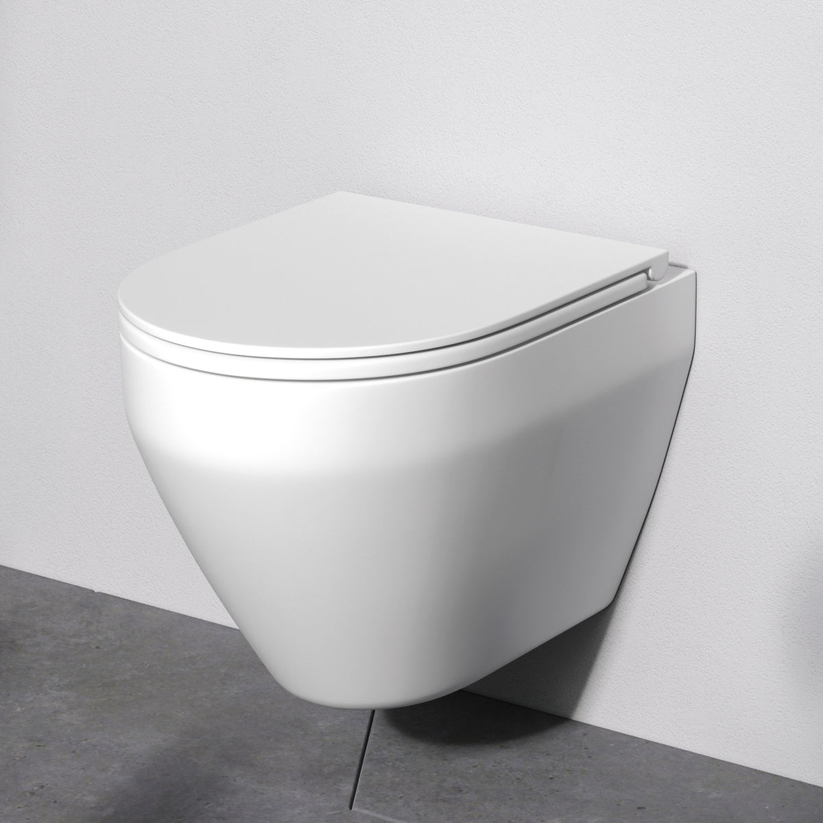 WC suspendu Spirit V2. 0 AquaSpin sans bride avec abattant–CSB190P0SC