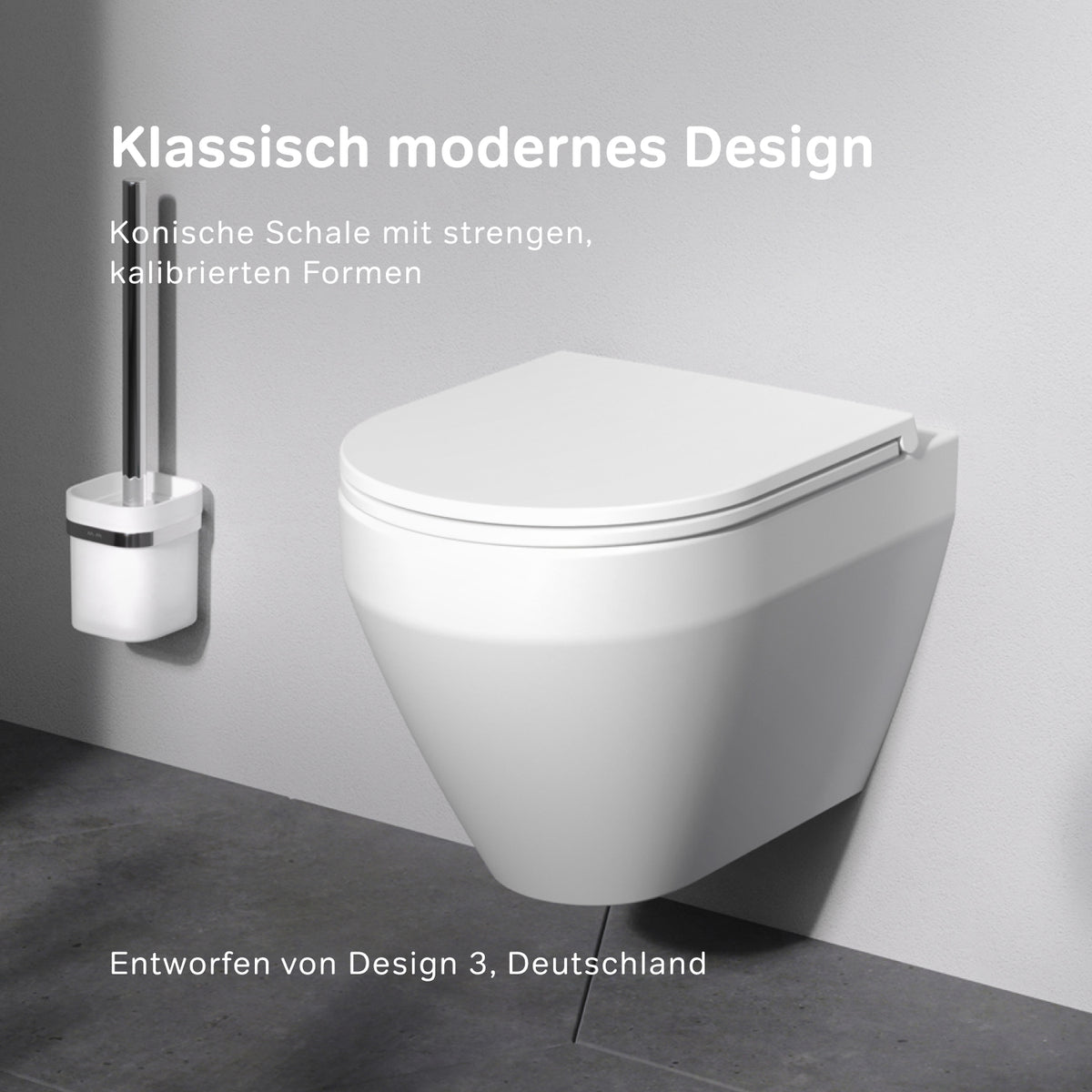 WC suspendu Spirit V2. 0 AquaSpin sans bride avec abattant–CSB190P0SC