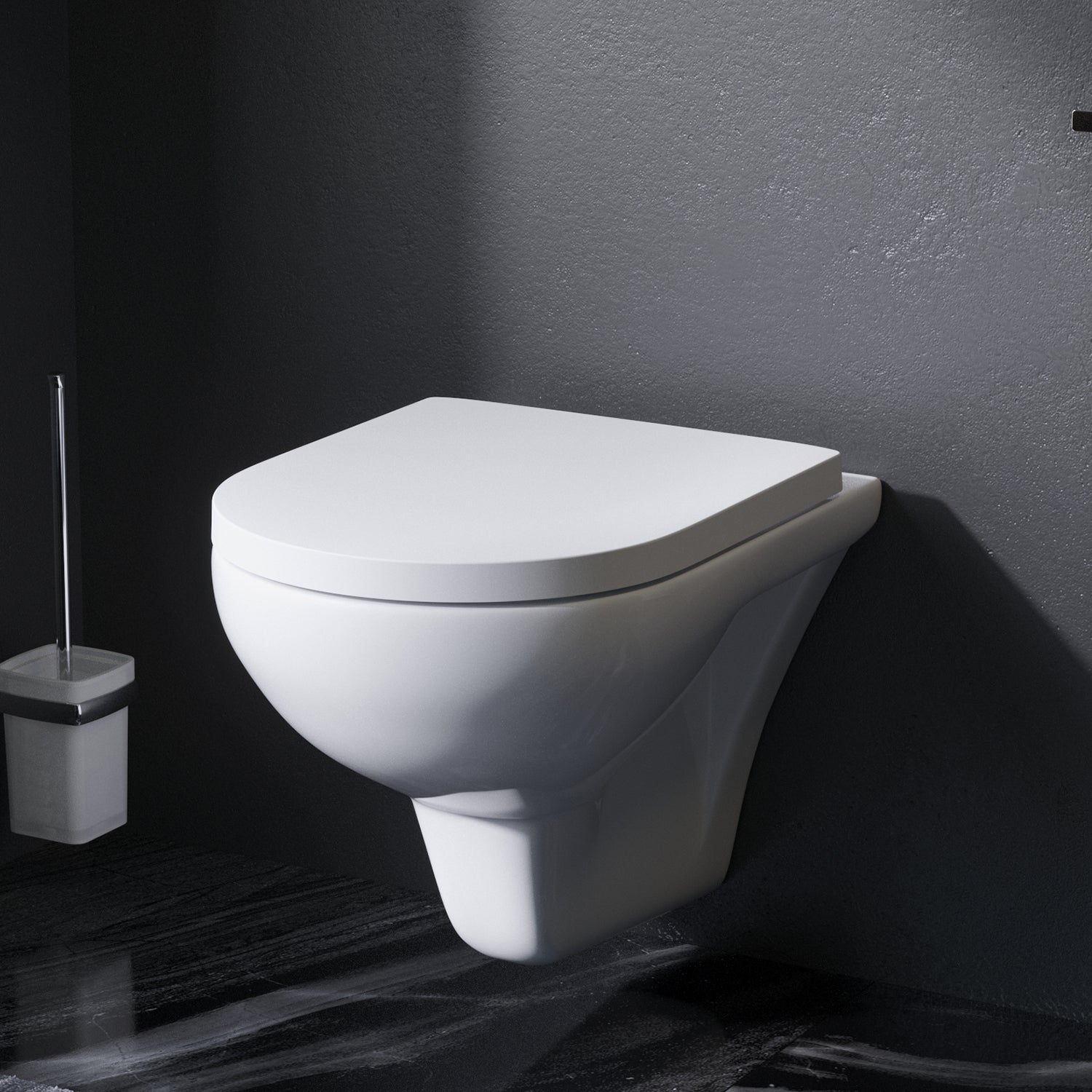 CTA1700WH (CTA7851WH) Wand-WC mit Sitz Hit Tiefspül-WC Spülrandlos Hänge WC mit Toilettendeckel ampm-store.de