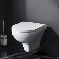 CTA1700WH (CTA7851WH) Wand-WC mit Sitz Hit Tiefspül-WC Spülrandlos Hänge WC mit Toilettendeckel ampm-store.de