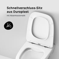 CXA1700SC Wand-WC mit Sitz X-Joy FlashClean Tiefspül-WC Spülrandlos Hänge WC mit Toilettendeckel ampm-store.de