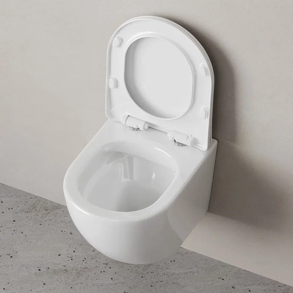 Toilettes murales CXB1701SC avec siège X-Joy S Toilettes à fond creux FlashClean Toilettes suspendues sans bride avec abattant