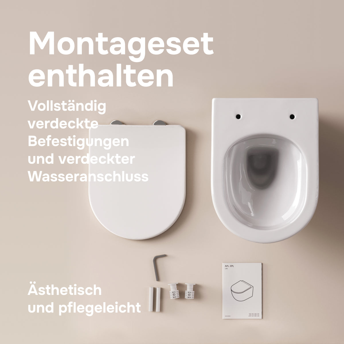 Toilettes suspendues X-Joy S Toilettes sans bride FlashClean avec siège–CXB1701SC
