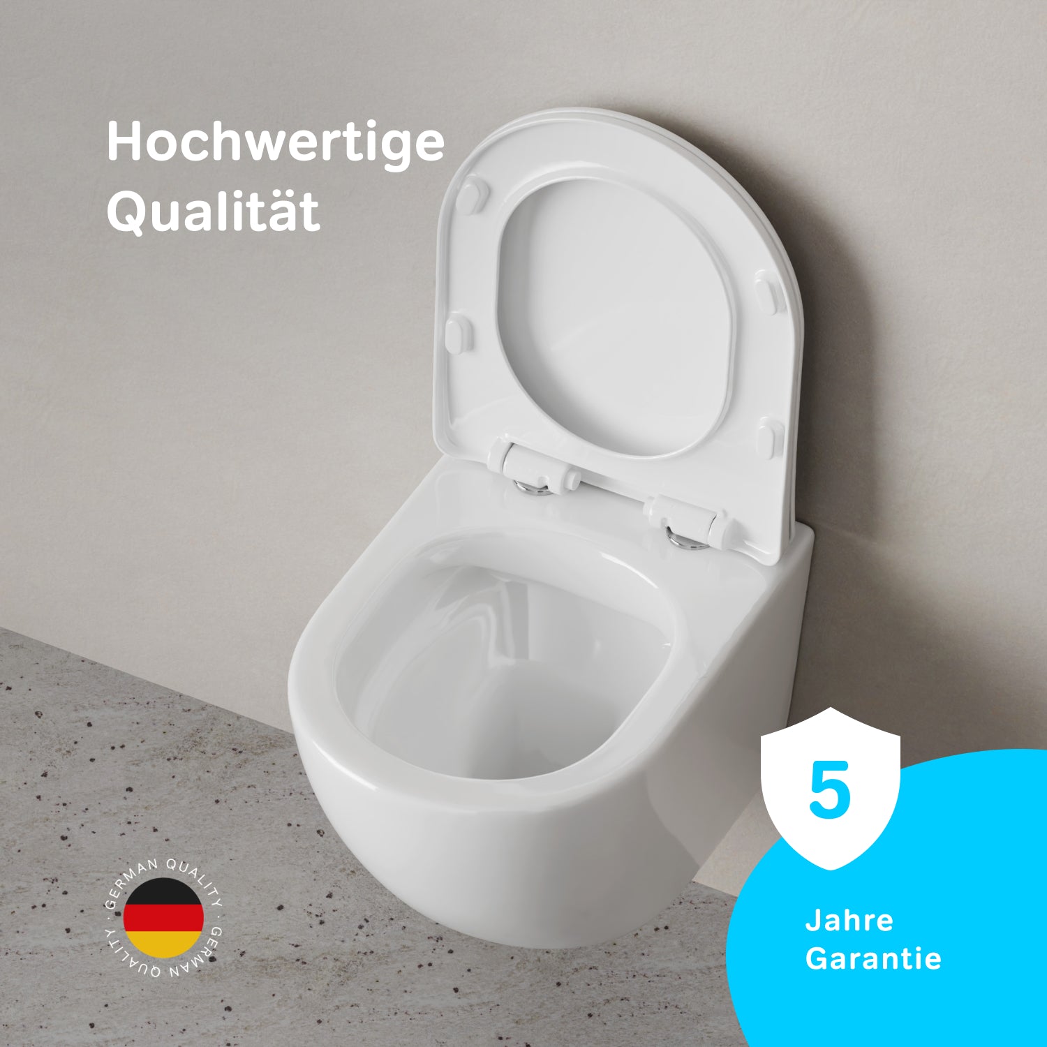 CXB1701SC Wand-WC mit Sitz X-Joy S FlashClean Tiefspül-WC Spülrandlos Hänge WC mit Toilettendeckel