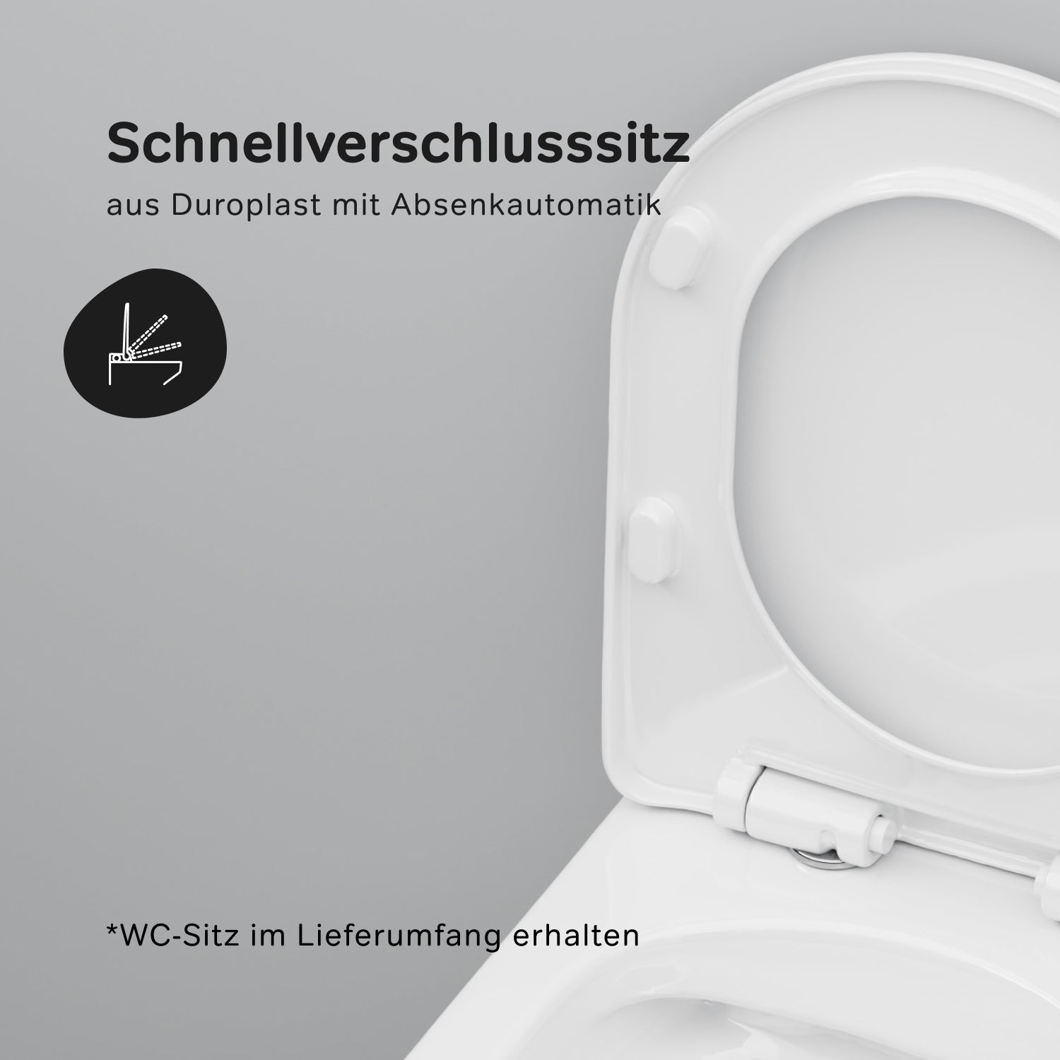 CXB1701SC Wand-WC mit Sitz X-Joy S FlashClean Tiefspül-WC Spülrandlos Hänge WC mit Toilettendeckel