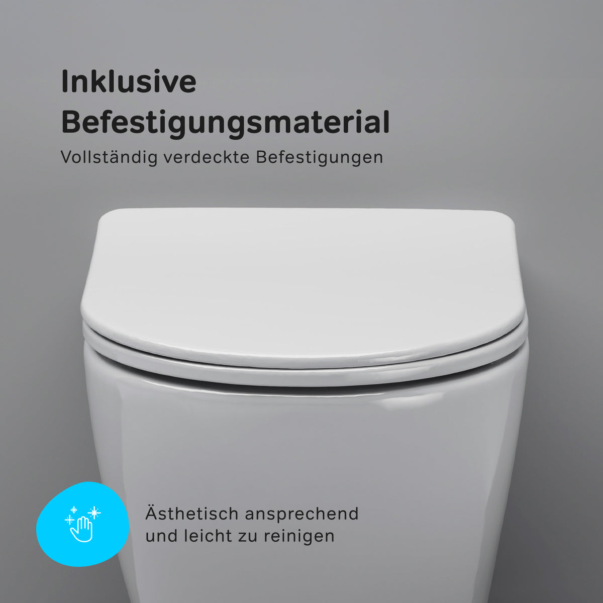 Toilettes suspendues X-Joy S Toilettes sans bride FlashClean avec siège–CXB1701SC