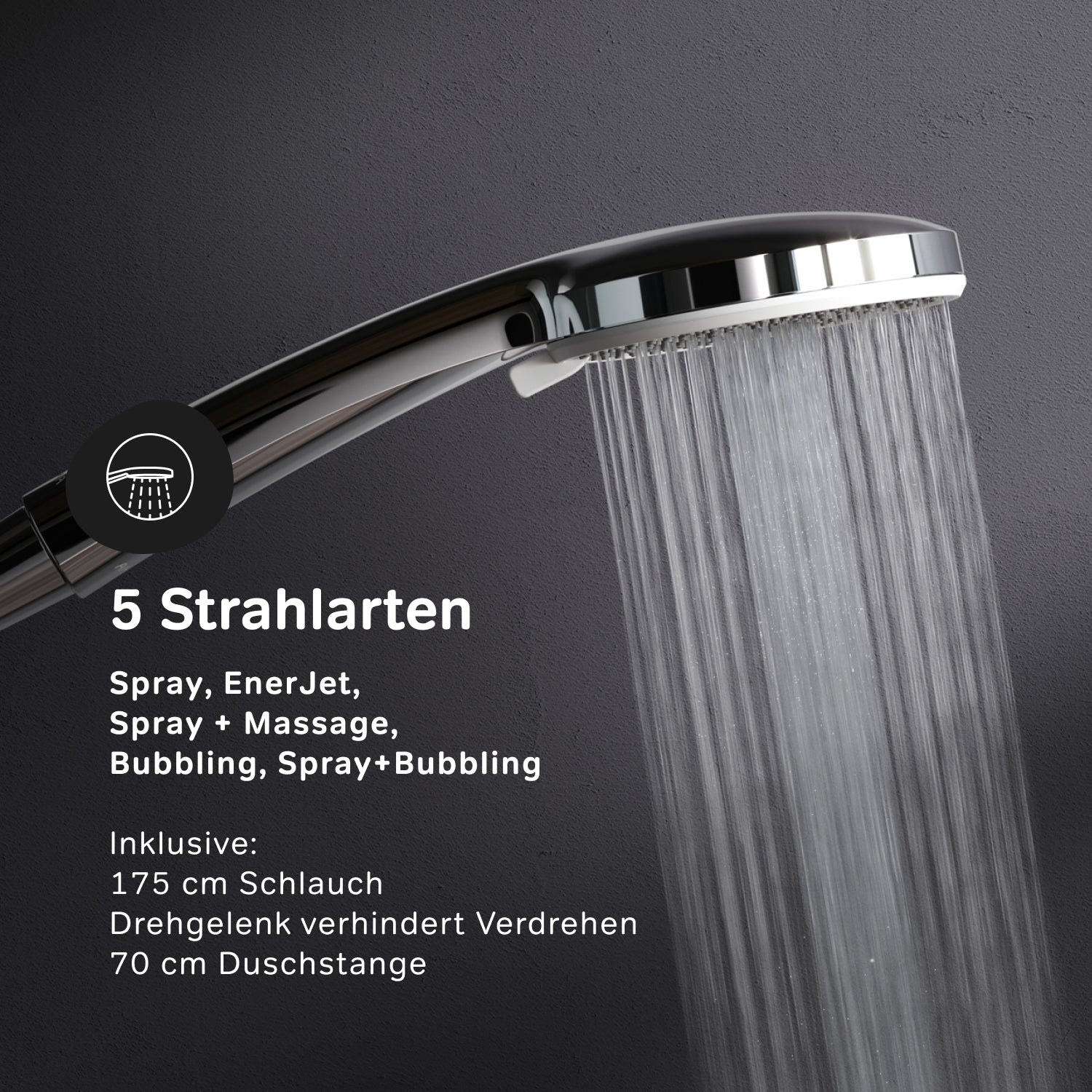 F018Y100 Duschset Play Brausegarnitur Stangenbrause-Set