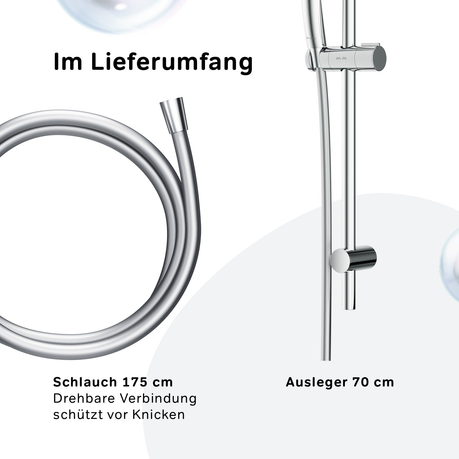 F01GA000 Duschset Gem Brausegarnitur Stangenbrause-Set