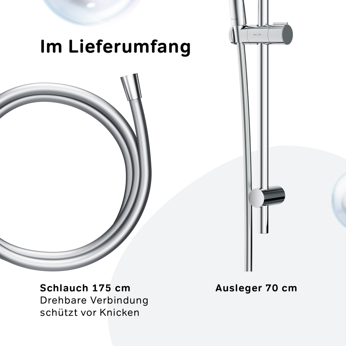 F01TA000 Duschset Hit Brausegarnitur Stangenbrause-Set ampm-store.de