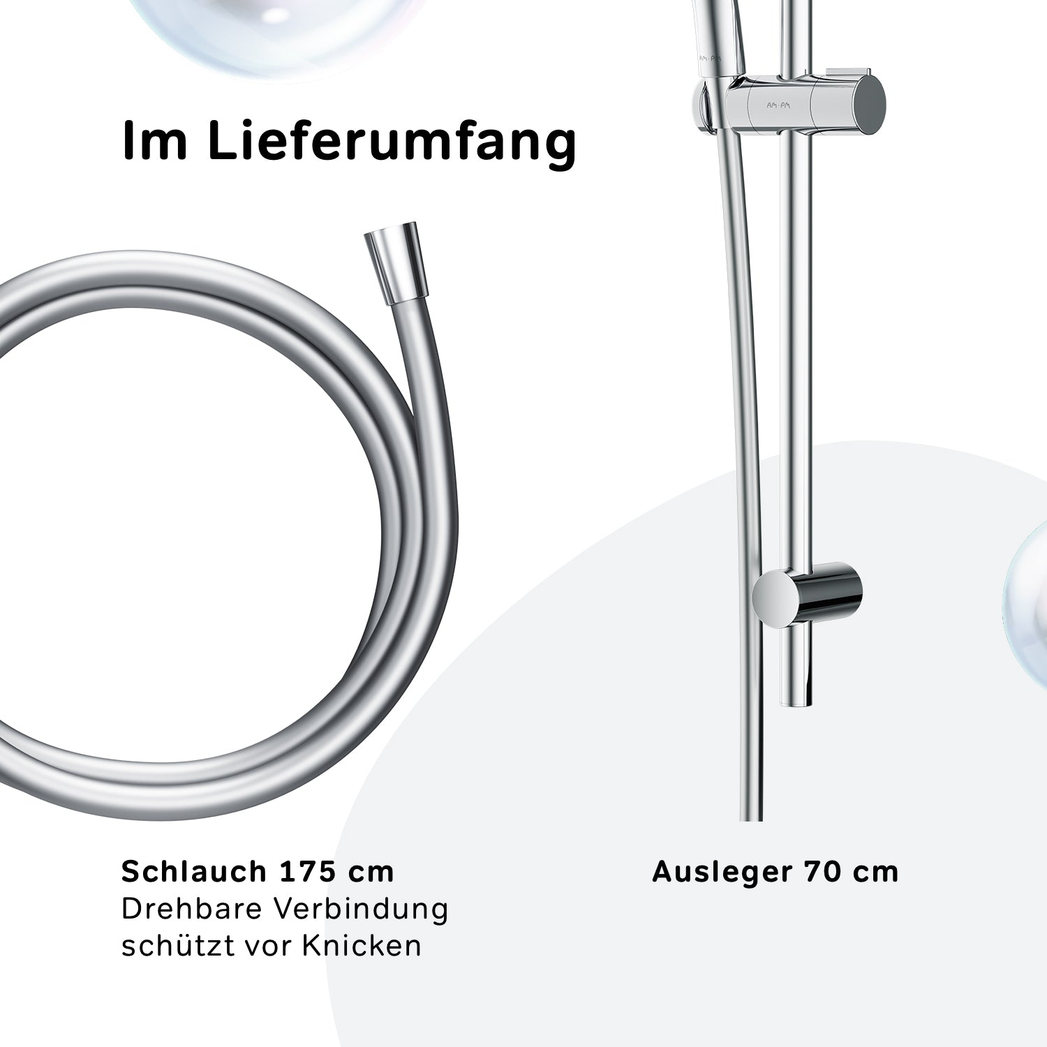 F01TA000 Duschset Hit Brausegarnitur Stangenbrause-Set ampm-store.de