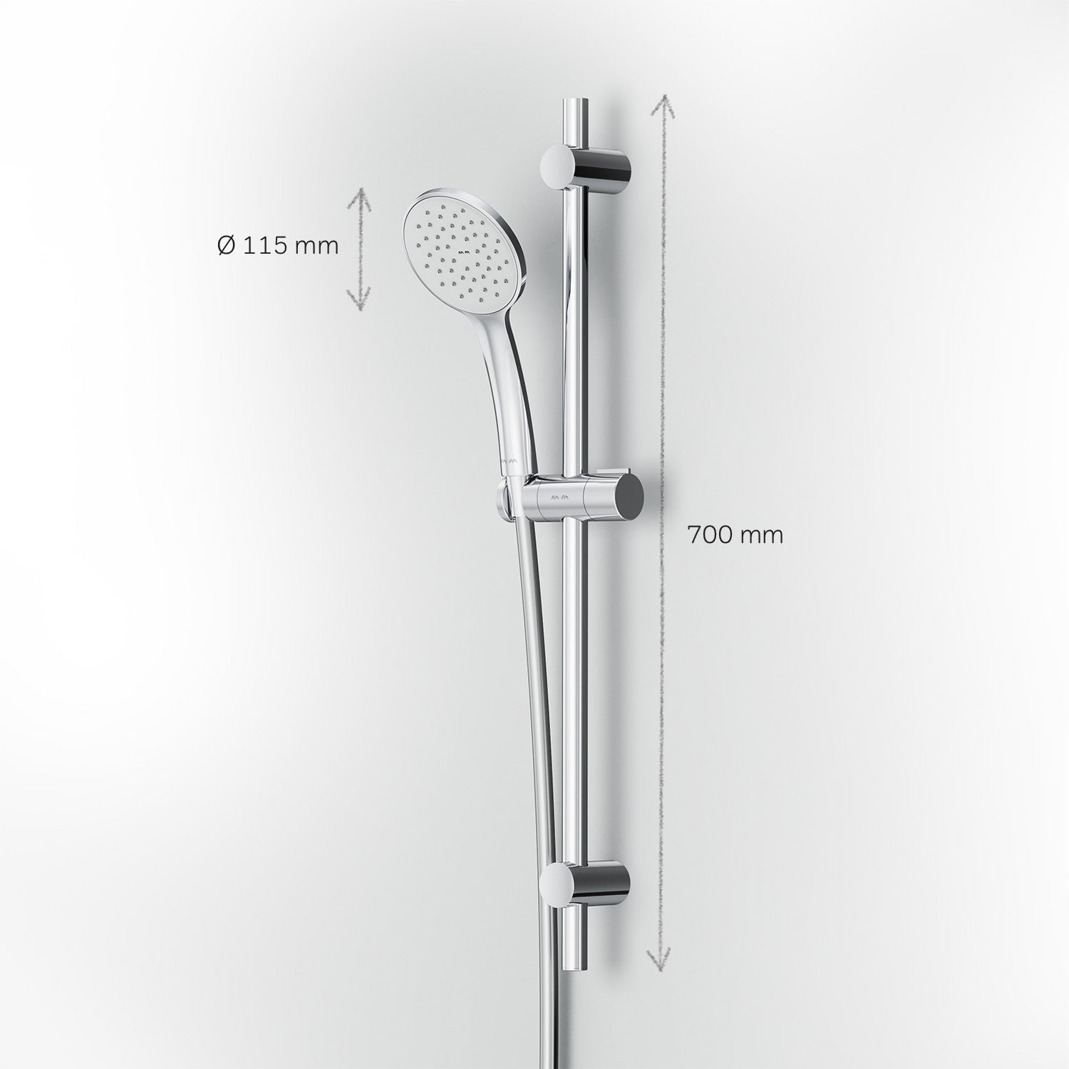 F01TA000 Duschset Hit Brausegarnitur Stangenbrause-Set