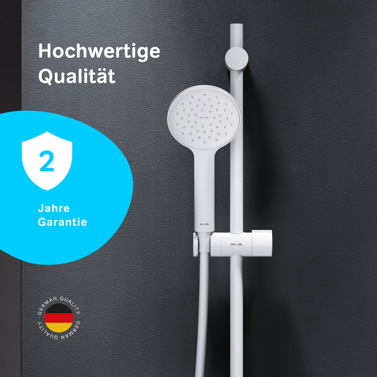 Ensemble de douche Hit, barre de douche, blanc–F01TA033