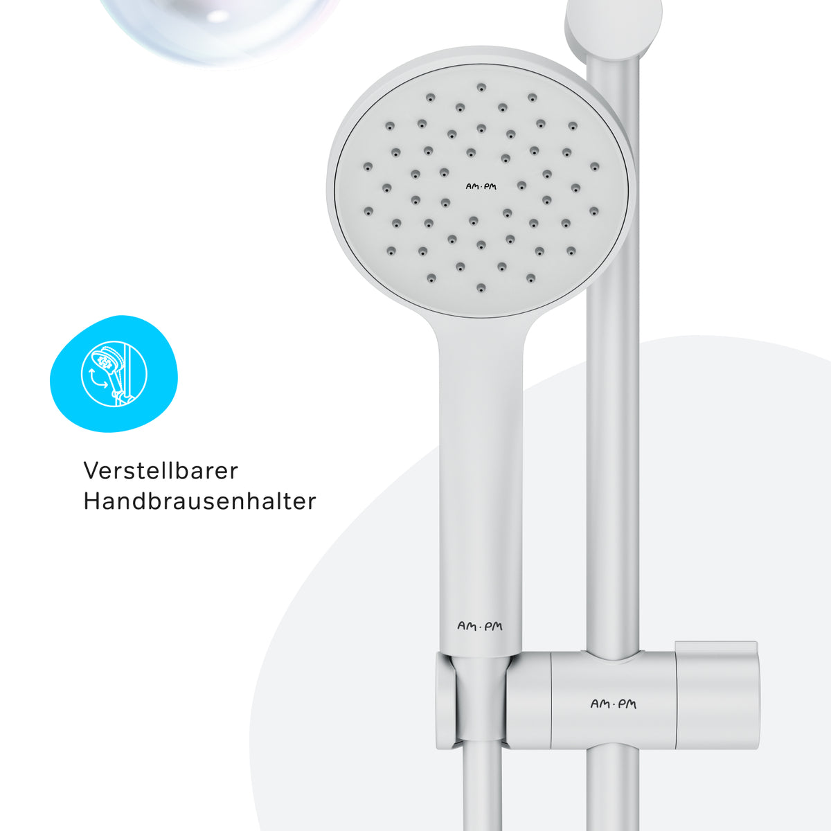 Ensemble de douche Hit, barre de douche, blanc–F01TA033