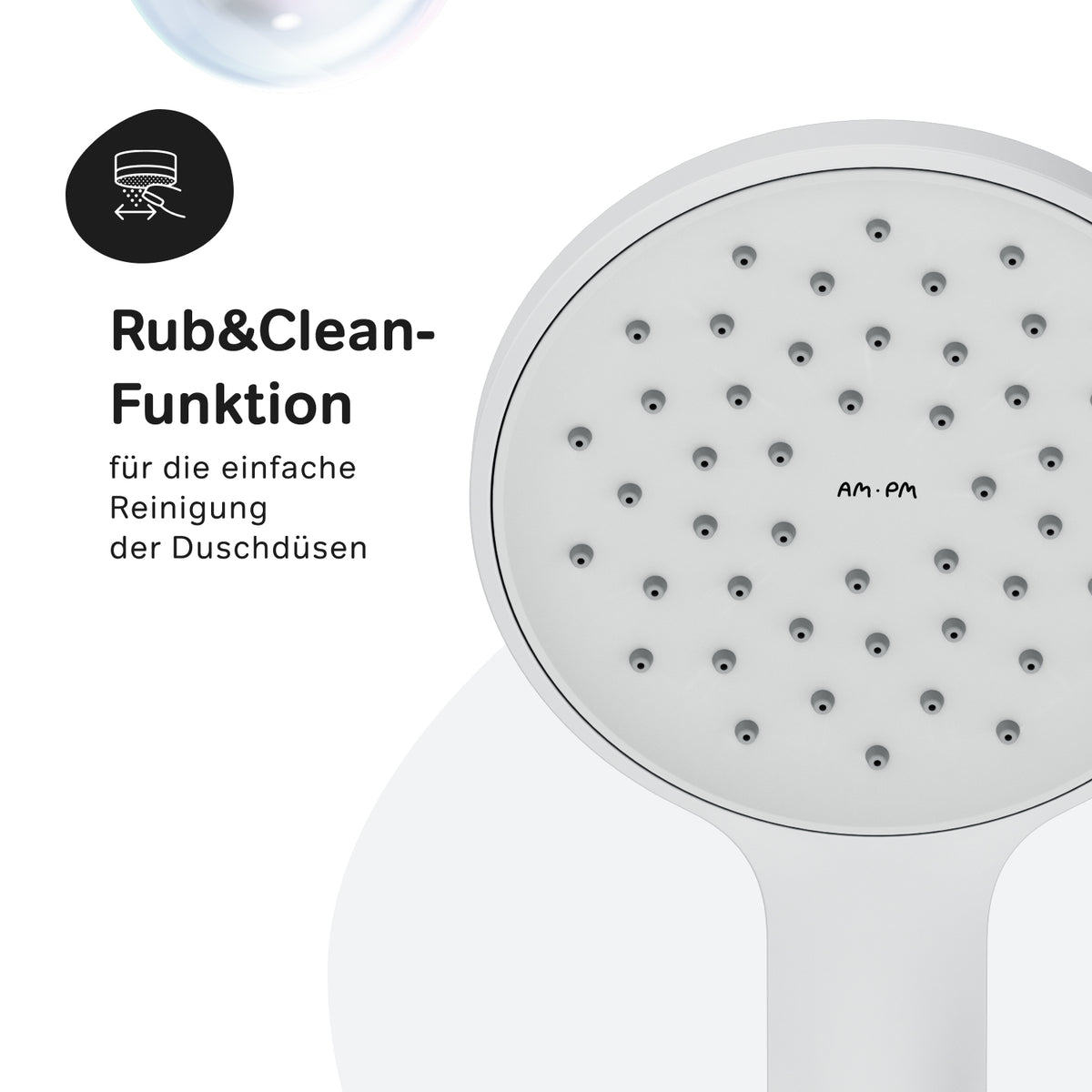 Ensemble de douche Hit, barre de douche, blanc–F01TA033