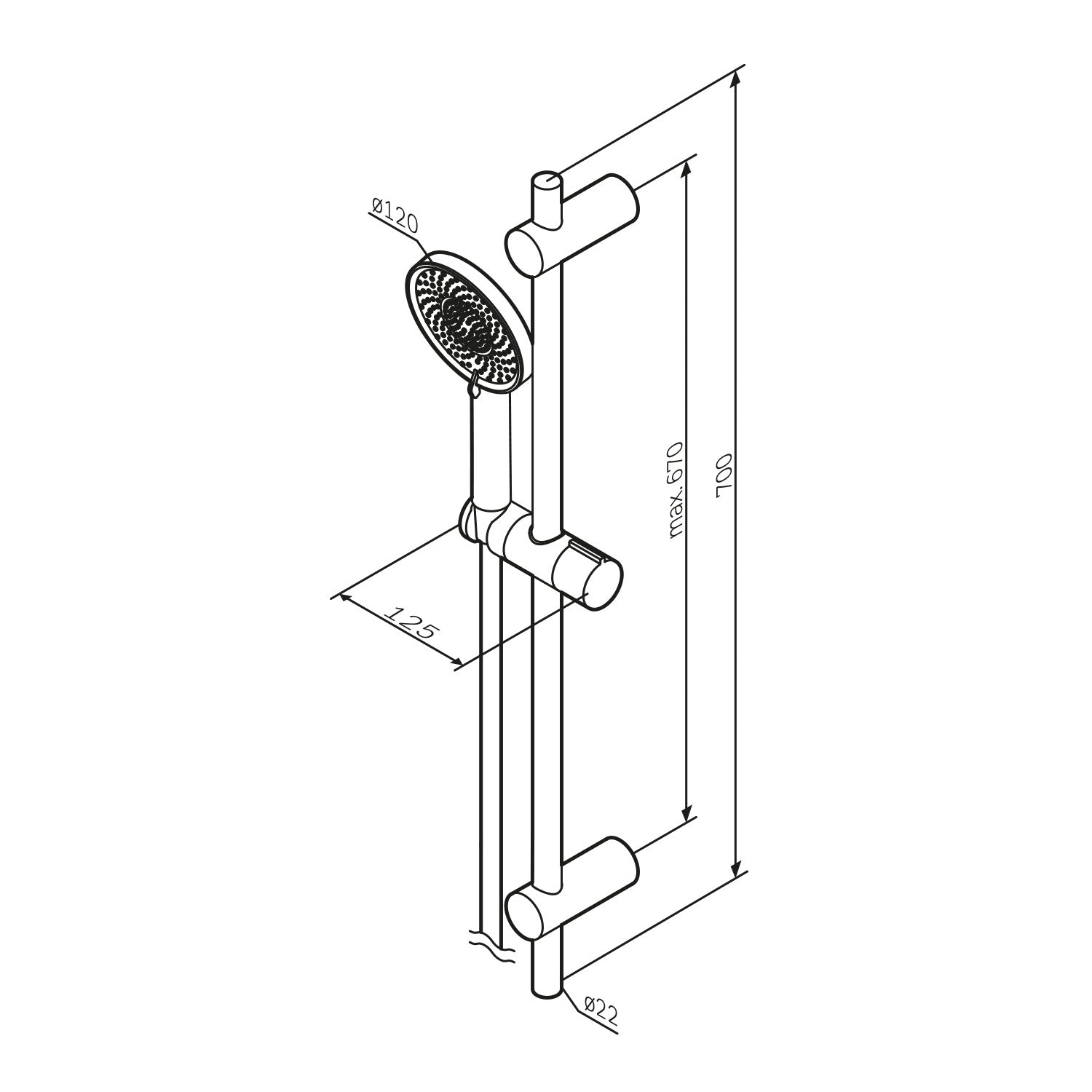 F01XA000 Ensemble de douche Ensemble de douche X-Joy Ensemble de douche bar