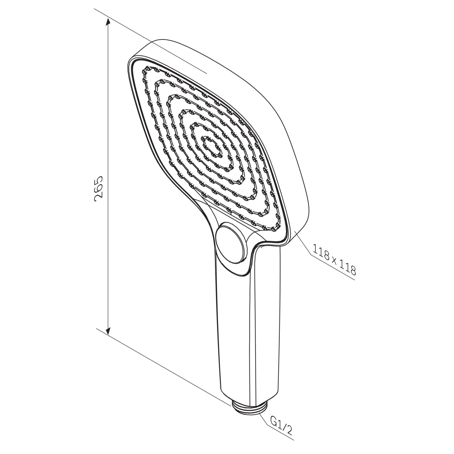 Pommeau de douche Play F029Y122, douchette à main, noir