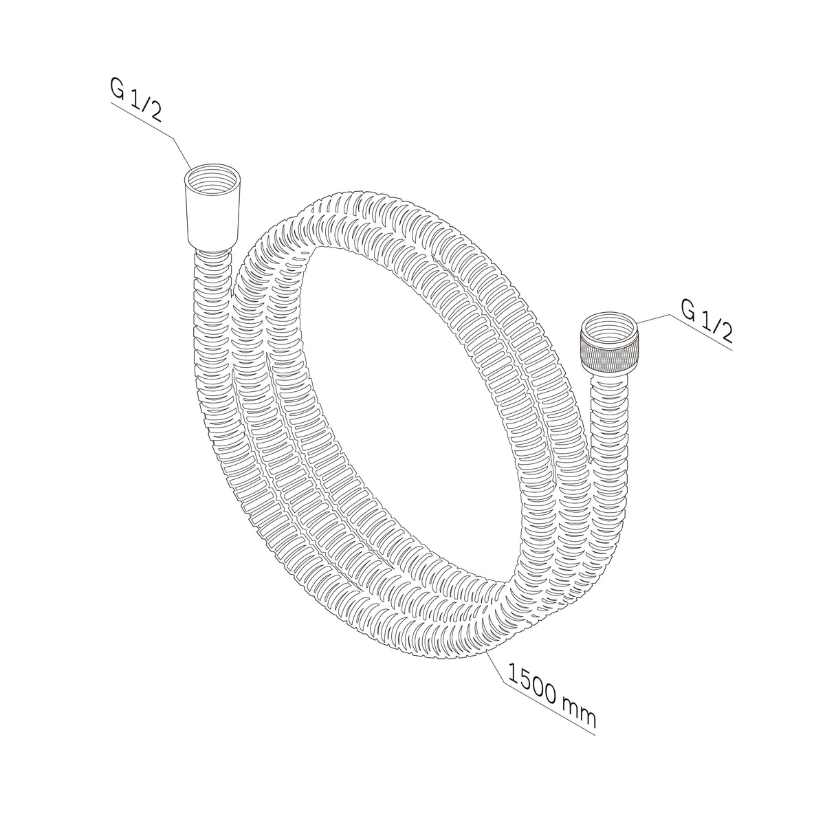 Flexible de douche 150 cm–F0415C00