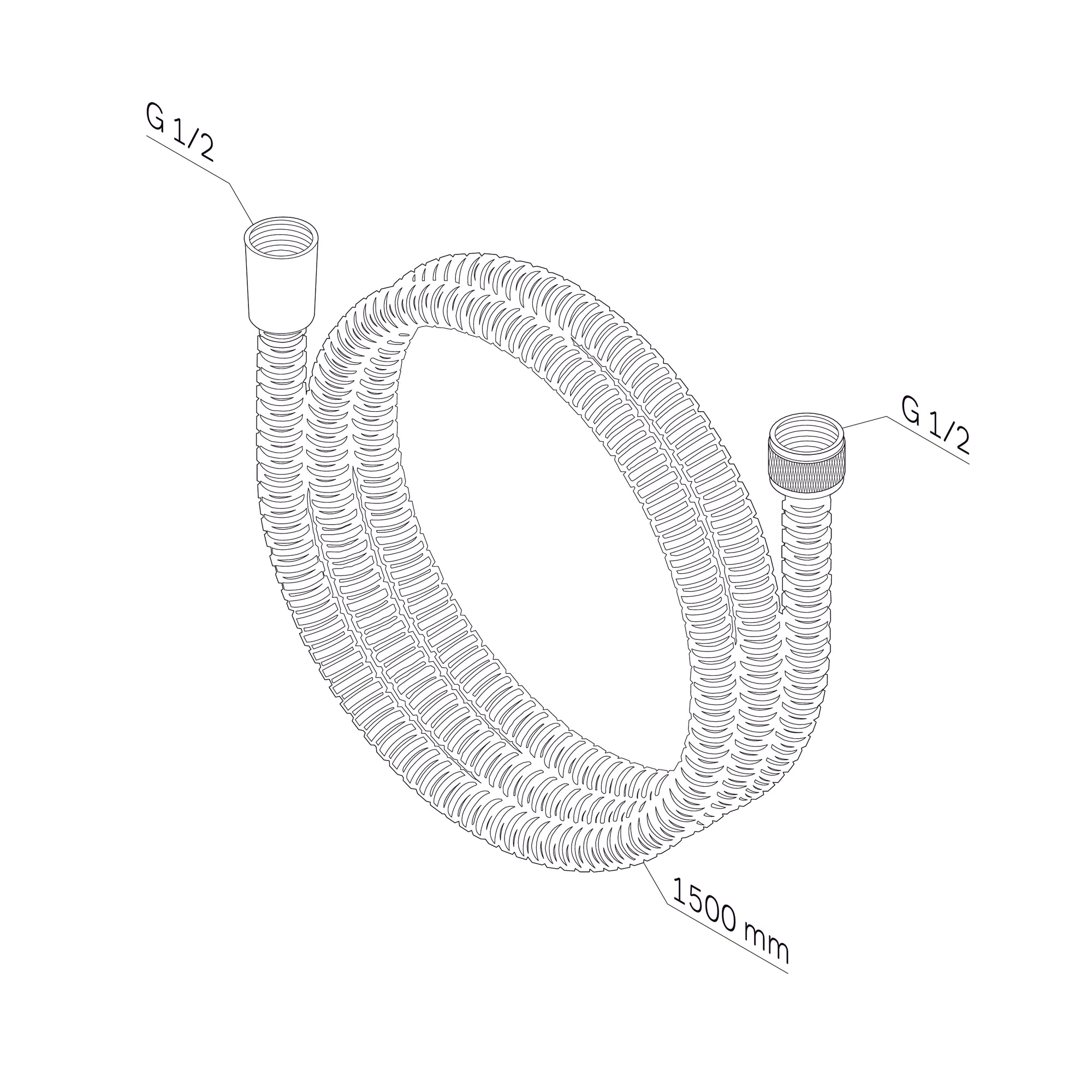 F0415C00 Tuyau de douche AM/PM 150 cm