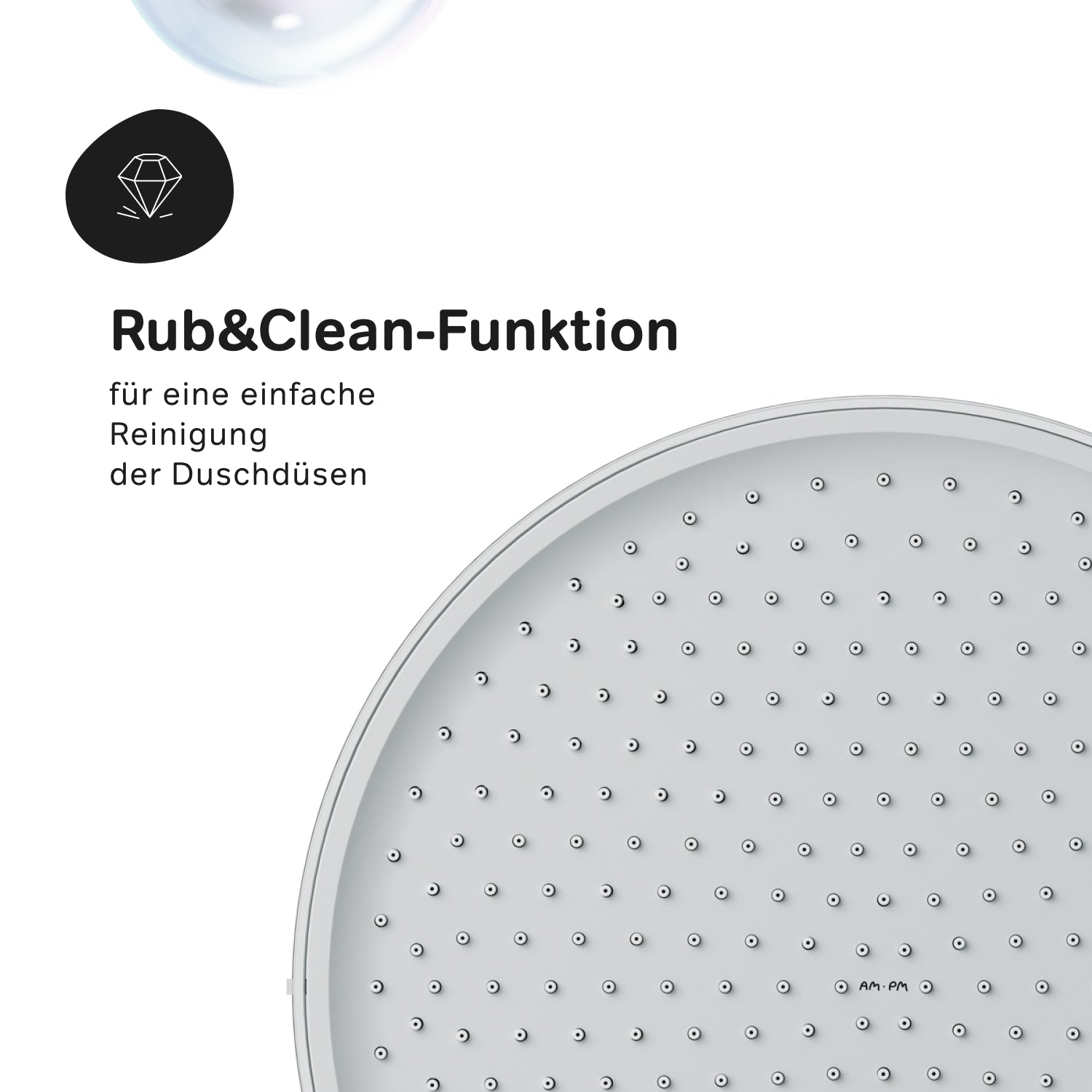 Pommeau de douche effet pluie F058Y100 30 cm