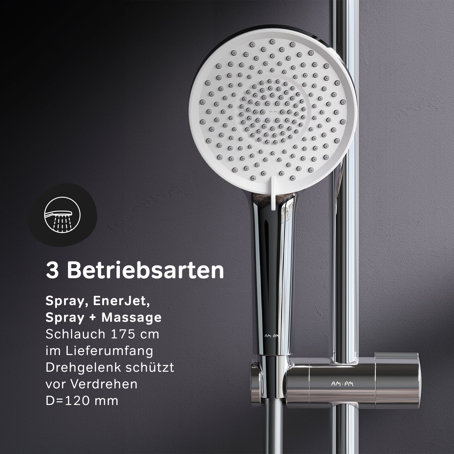 F0785A600 Duschsystem mit Regalmischer X-Joy Regendusche set Duschsäule