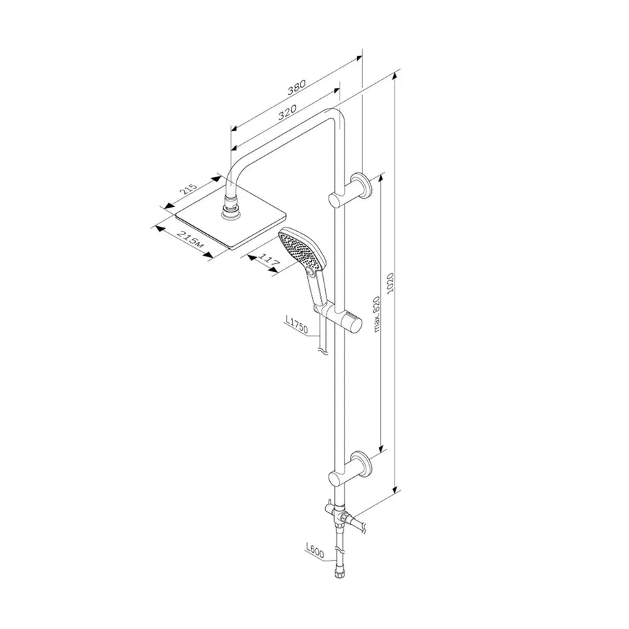Duschsystem Play mit Regendusche – F078W000