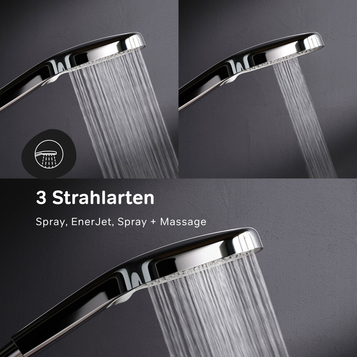Système de douche ludique avec douche à effet pluie–F078W000