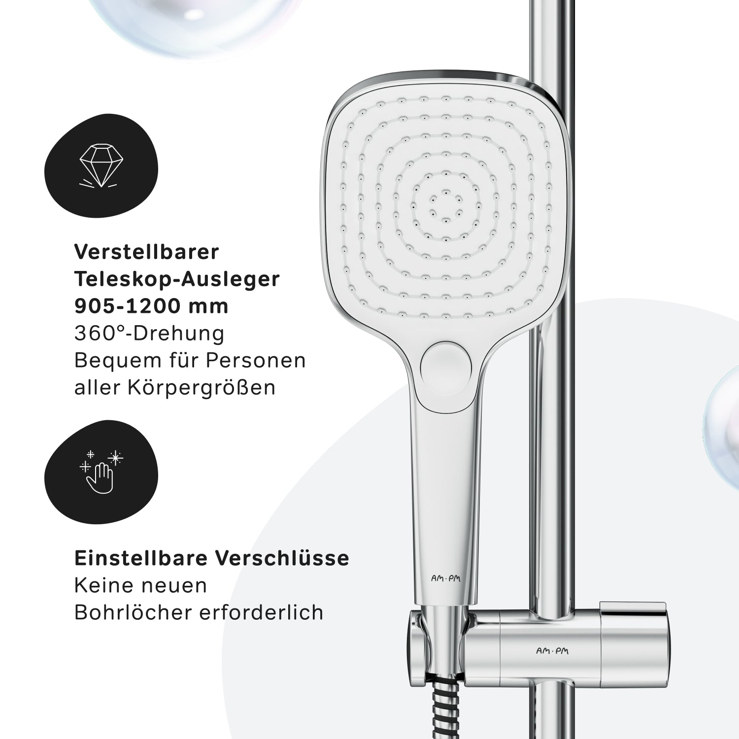 F078X000 Duschsystem Play Regendusche set Duschsäule