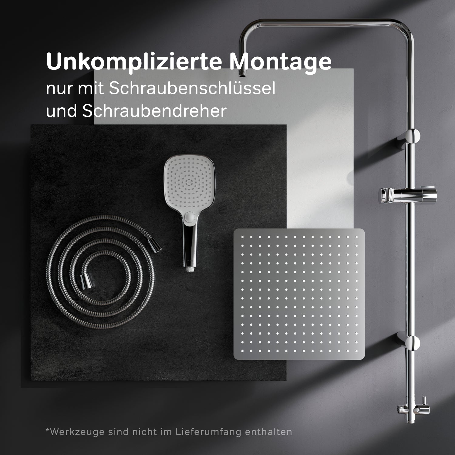 F078X000 Duschsystem Play Regendusche set Duschsäule