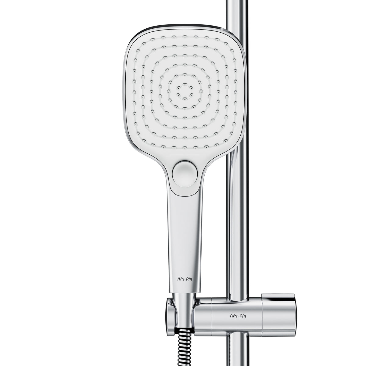 Système de douche ludique avec douche à effet pluie et étagère de douche–F078X203