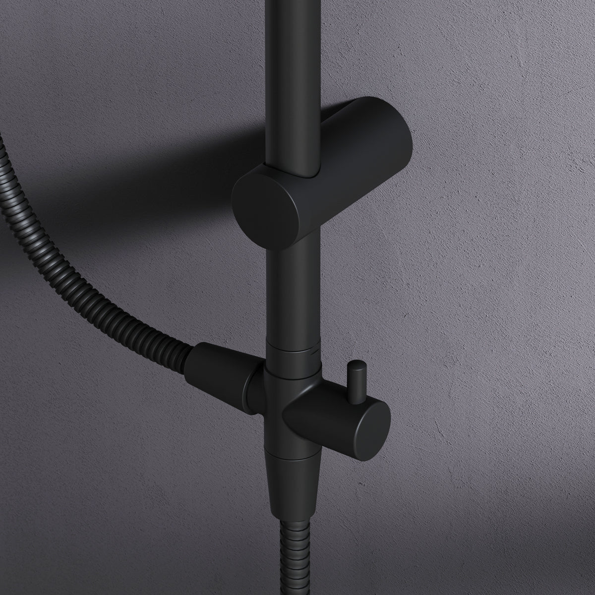 Duschsystem Play mit Regendusche und Duschablage, Schwarz – F078X222
