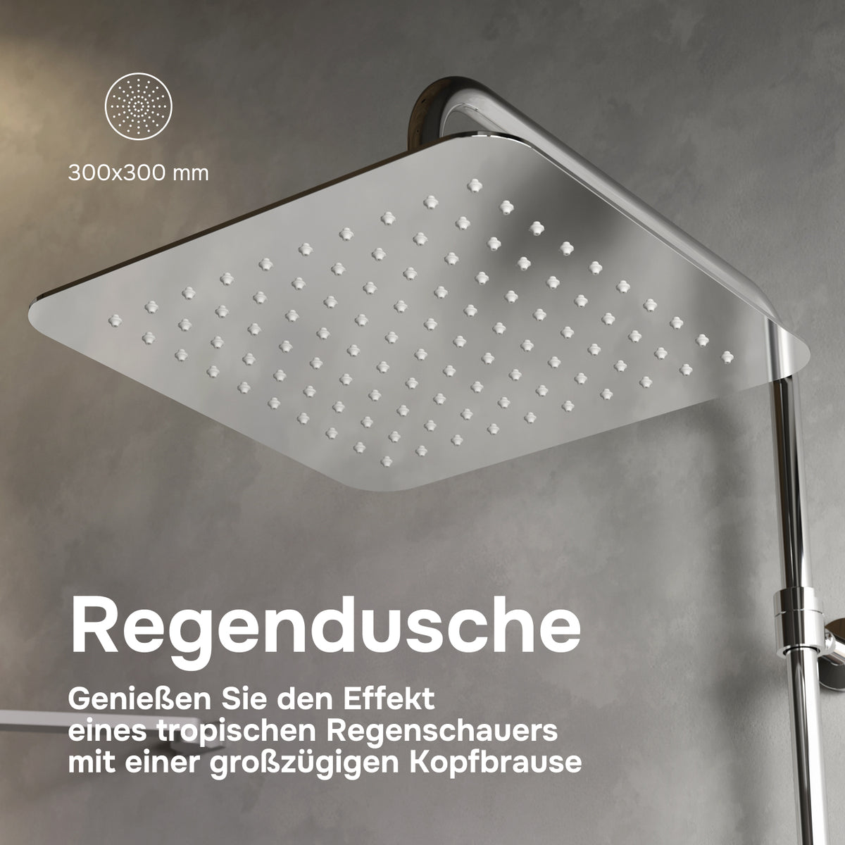 Duschsystem Play mit Thermostat und Regendusche – F078X400