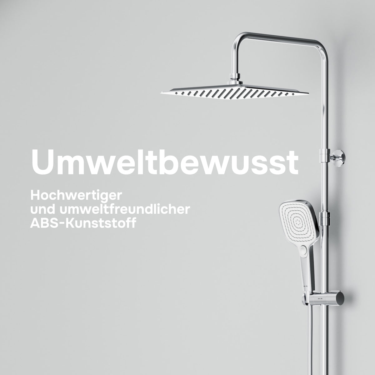 Duschsystem Play mit Thermostat und Regendusche – F078X400