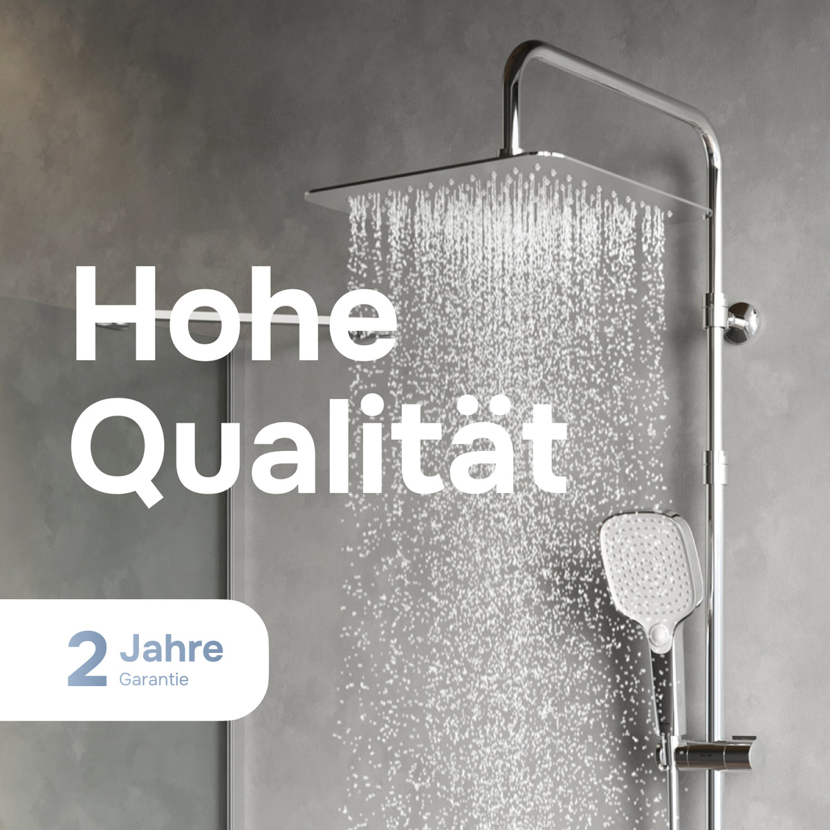 Duschsystem Play mit Thermostat und Regendusche – F078X400