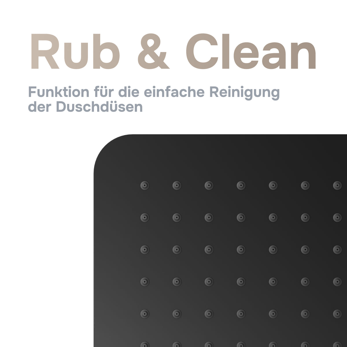 Duschsystem Play mit Thermostat und Regendusche, Schwarz – F078X422