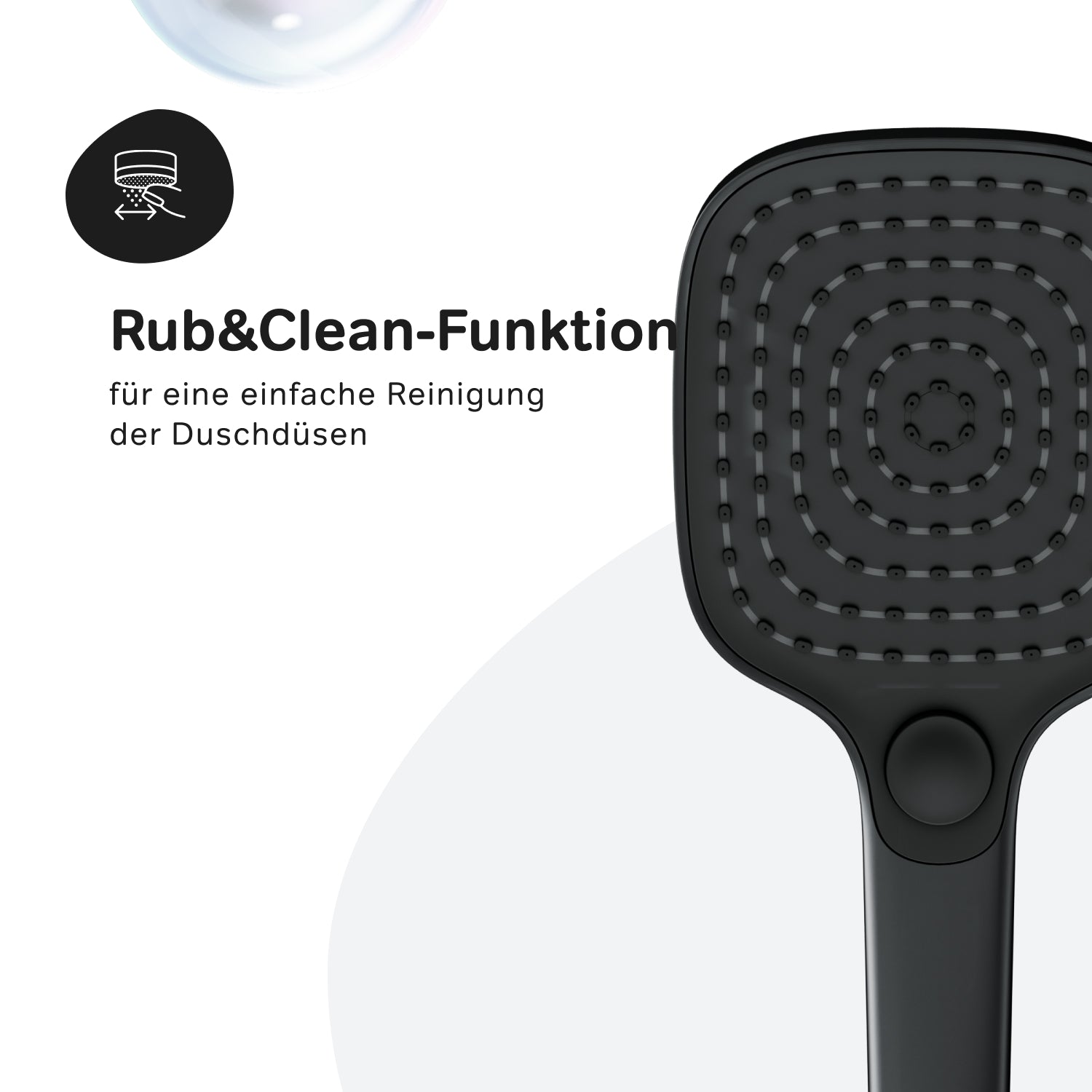 F078X422 Duschsystem mit Thermostat Duscharmatur Play Regendusche set Duschsäule, Schwarz