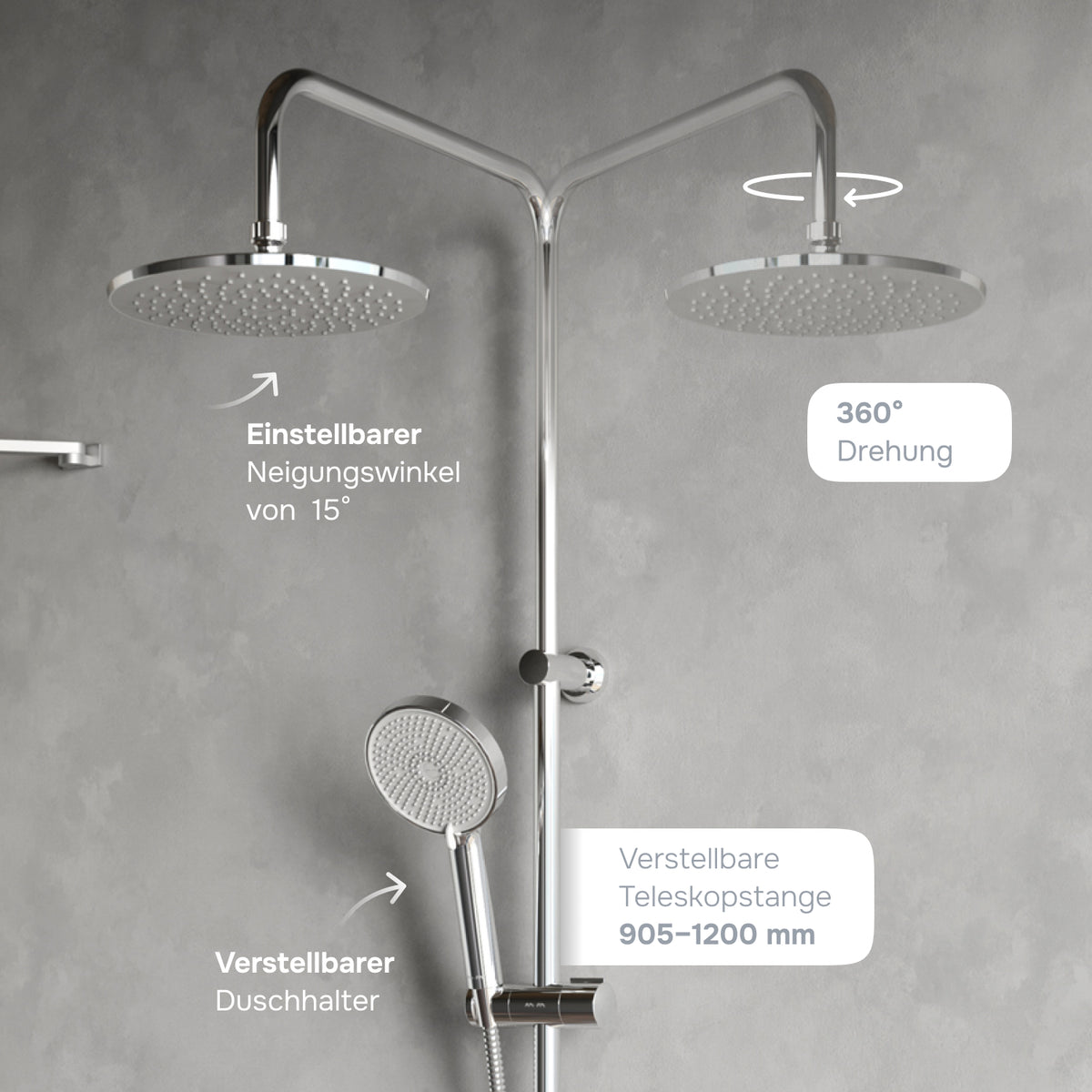 Système de douche ludique avec douche à effet pluie–F078Y000