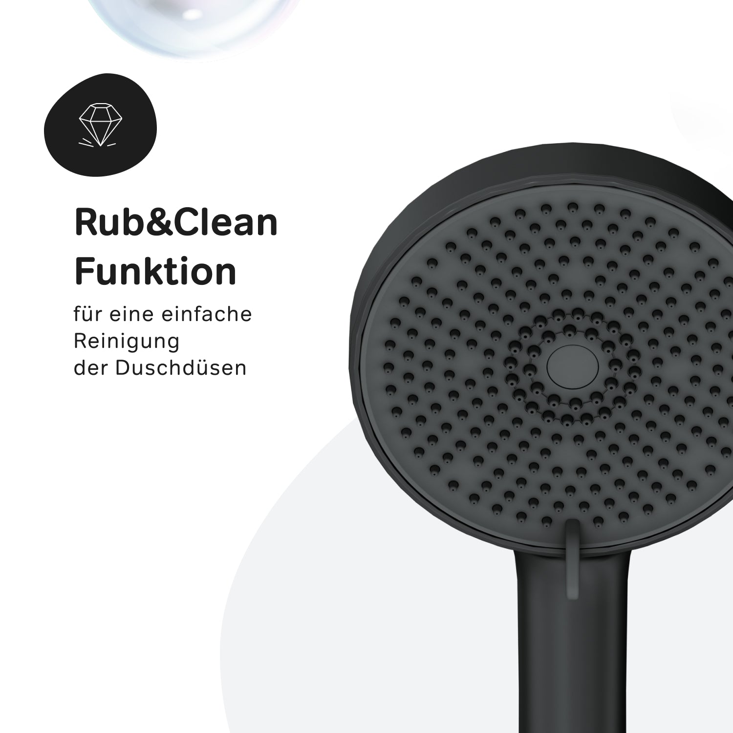 F078Y022 Duschsystem Play Regendusche set Duschsäule Schwarz