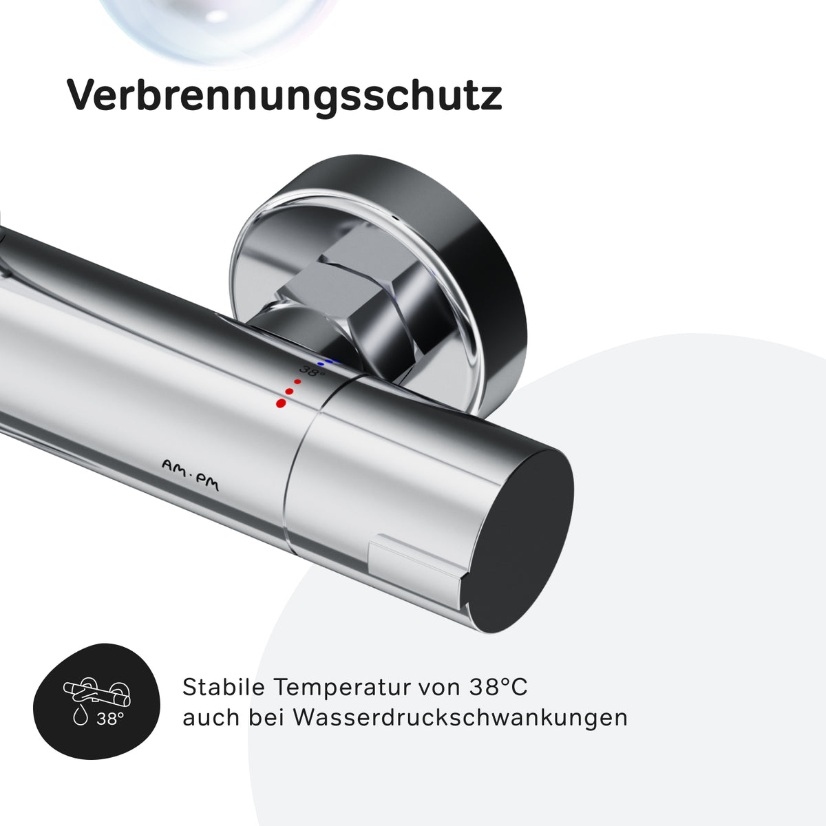 Système de douche Play avec thermostat et douche à effet pluie–F078Y400