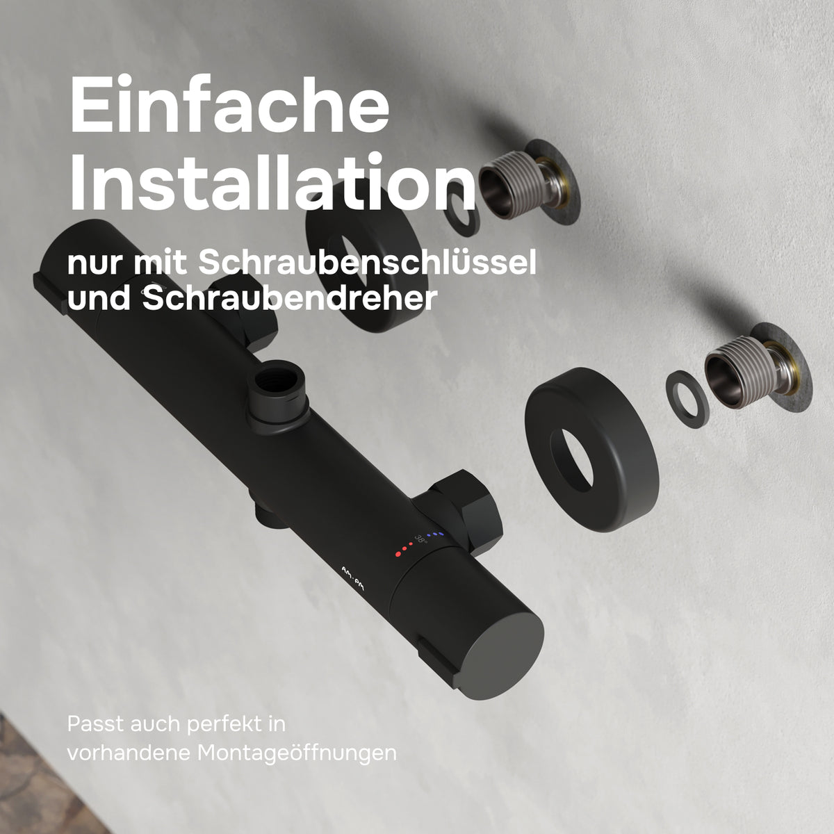 Système de douche Play avec thermostat et douche à effet pluie–F078Y422