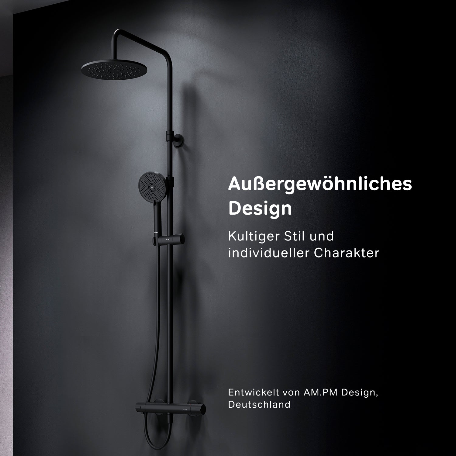 Système de douche F078Y422 avec thermostat, robinetterie de douche, ensemble de douche effet pluie Play, colonne de douche