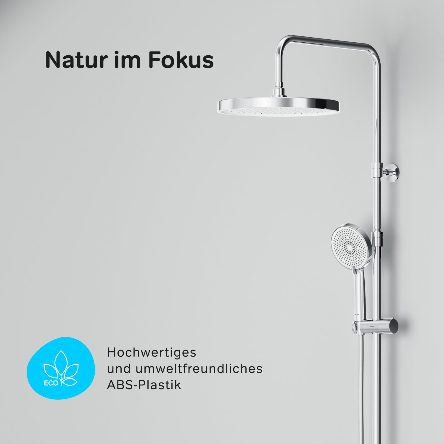 Système de douche F078Z400 avec thermostat, robinetterie, ensemble de douche effet pluie Play, colonne de douche