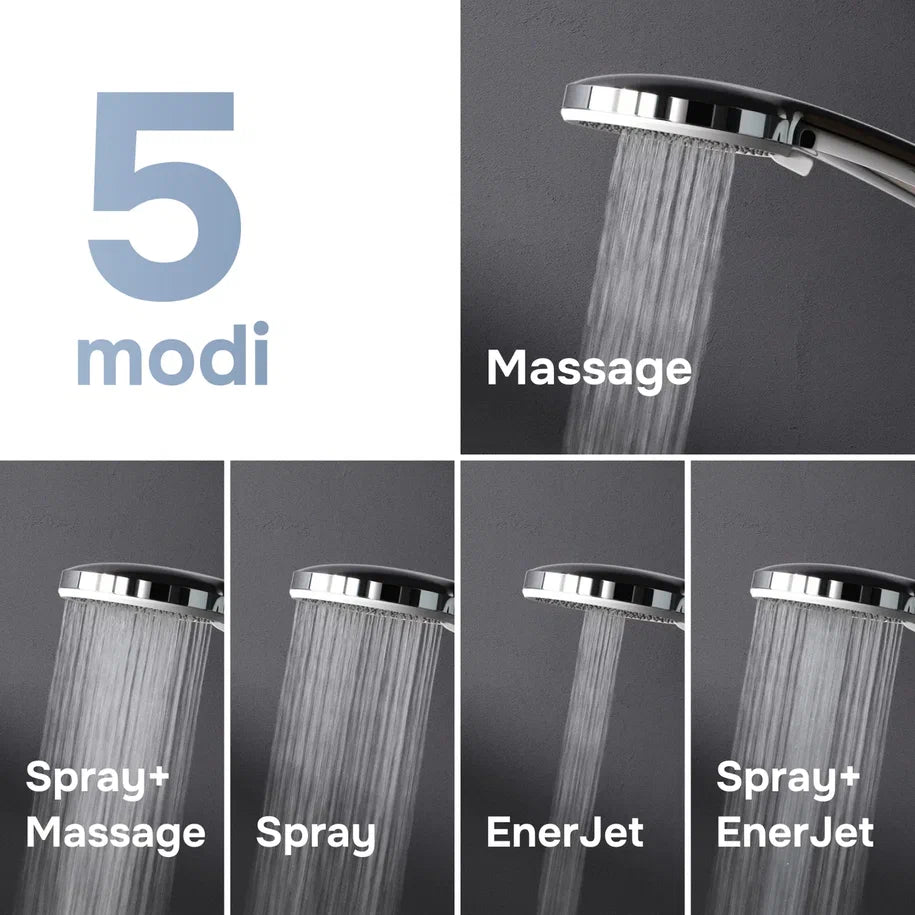 Système de douche Play avec thermostat et douche à effet pluie–F078Z400