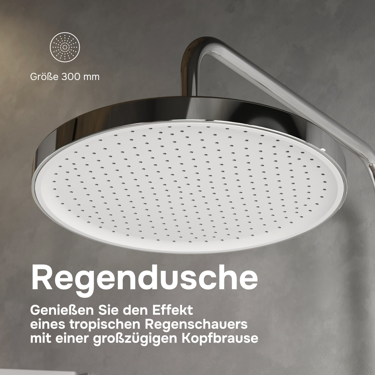 Système de douche Play avec thermostat et douche à effet pluie–F078Z400