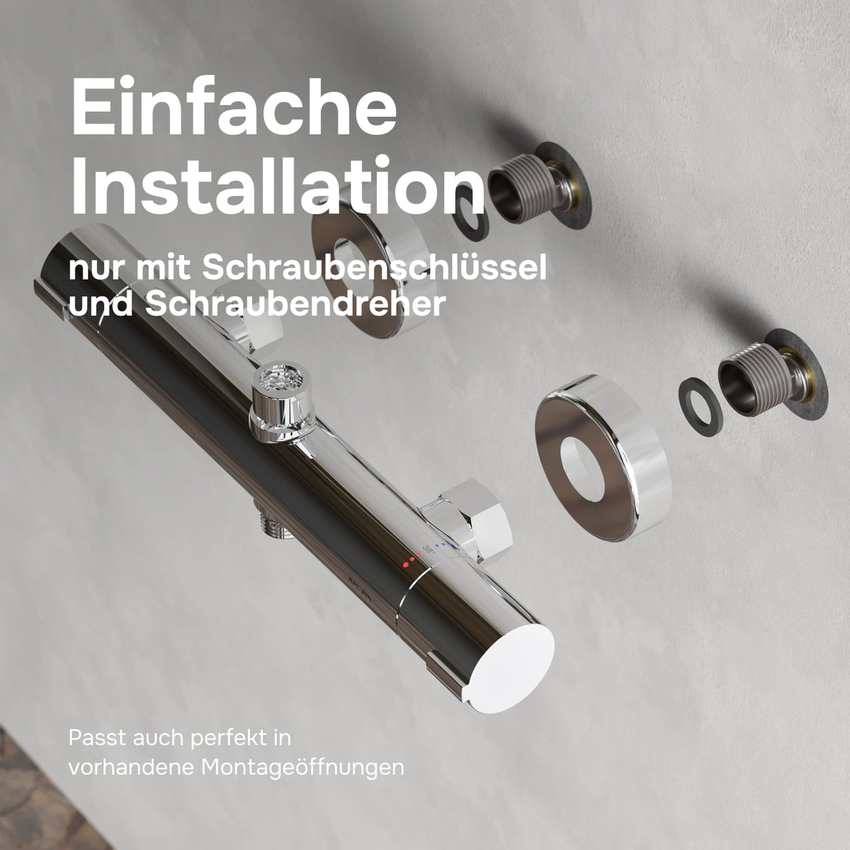 Système de douche Play avec thermostat et douche à effet pluie–F078Z400